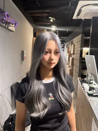 ロング MEI🎀垢抜けカラ ー🎀韓国styleのヘアスタイル