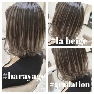 ミディアム カラー 山崎俊輔/髪質改善 /バレイヤージュのヘアスタイル
