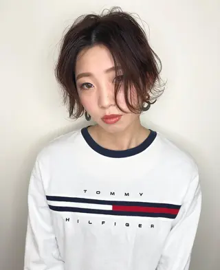 ショート カラー 透明感カラー 松田晃代のヘアスタイル