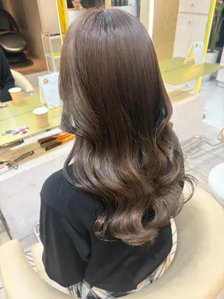 ロング カラー moeka レイヤー /艶カラー/韓国のヘアスタイル
