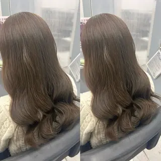 ロング カラー 顔周り🎀 暖色系カラー🎀愛美のヘアスタイル