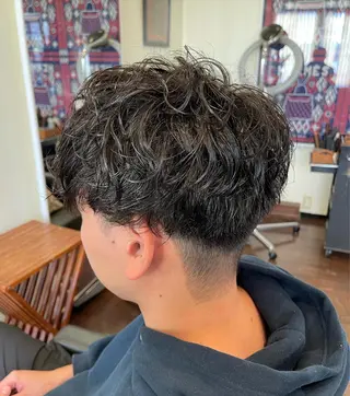 ショート パーマ メンズ peakshair所属・堀江/メンズパーマ 𝒀𝑼𝑻𝑶のヘアスタイル