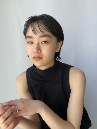 ショート カラー パーマ oma　袮次金 鈴香のヘアスタイル