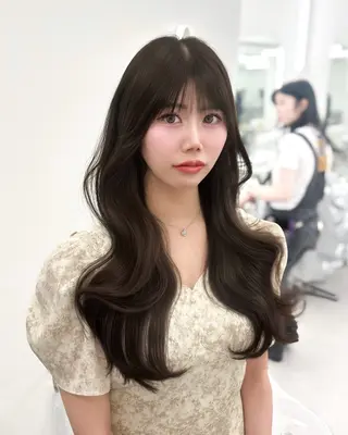 セミロング カラー 顔周り特化/韓国ヘア /レイヤー/吉野幸大のヘアスタイル