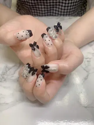 ネイル はな💎ネイル ワンホン、長さ出しのネイルデザイン