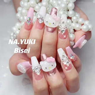 ネイル ロング キッズ ヘアアレンジ マツエク・マツパ 🎀 moo～ 🎀のネイルデザイン