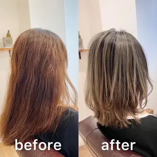 ミディアム カラー KIZU 髪質改善 オカルト怪談のヘアスタイル