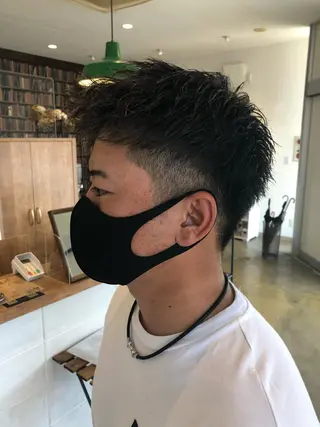 ショート カラー パーマ ヘアアレンジ メンズ ❣️倉敷❣️美髪 カラー能登一成のヘアスタイル