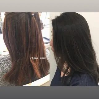 セミロング カラー パーマ ヘアアレンジ マツエク・マツパ 💎耳ツボジュエリー ×銀座美容室💎のヘアスタイル