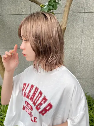 ミディアム カラー mee.urawa所属・似合わせショート×透 明感/やじまたかしのヘアスタイル