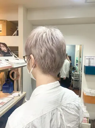 カラー メンズ 髪質改善/ストレート /透明感/西川奈穂のヘアスタイル