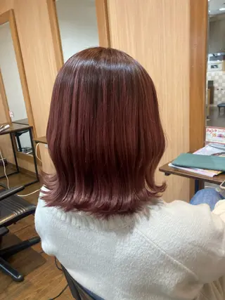 セミロング MOLLASALON 浅香山店所属・髪質改善カラー 縮毛矯正🤍辻桃加のヘアスタイル