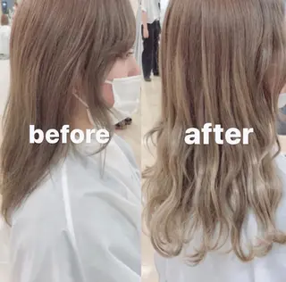 セミロング カラー HAUS 片山みほのヘアスタイル