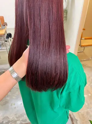 ロング カラー 加藤好/カットモデル /暖色カラー🍒🧡のヘアスタイル