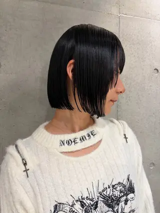 ショート カラー ヘアアレンジ ボブ艶モテカラー🫧 カリンのヘアスタイル