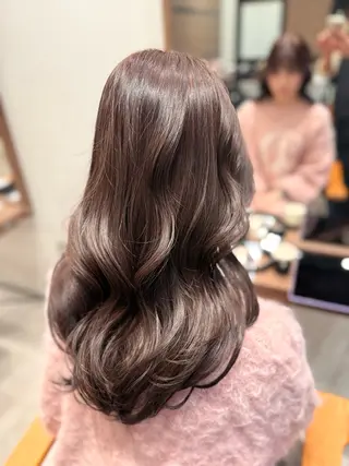 セミロング カラー 舟橋 瑞稀のヘアスタイル