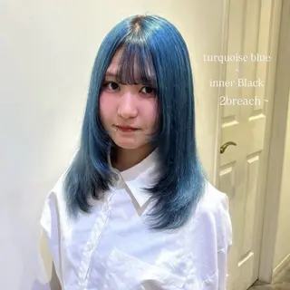 セミロング カラー ハイトーンカラー/ 長さだし🐇きょうかのヘアスタイル