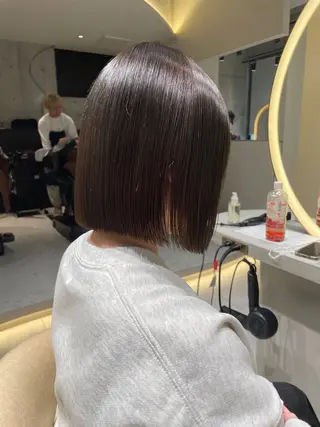 ミディアム まいか🤎髪質改善 ミルクティーボブ🎀のヘアスタイル