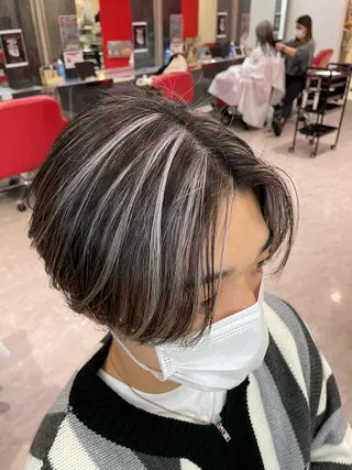 ショート カラー メンズ be flot所属・髪質改善/大阪守口市 🐣Ria‪🐣のヘアスタイル