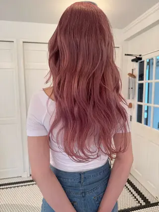 カラー ブリーチカラー🎀 韓国風/寺門美優のヘアスタイル