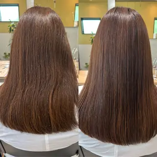 ロング パーマ hub hair レイヤー/透明感のヘアスタイル