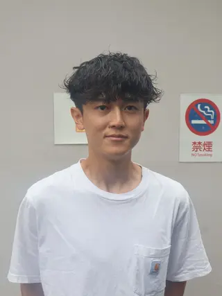 ショート 川副/シャドウ/ 波巻き/メンズパーマのヘアスタイル