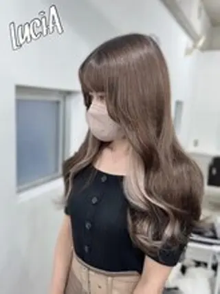 ロング カラー エクステ LuciA\5900のヘアスタイル