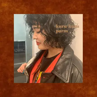 ショート パーマ apish パーマ/夏琳🌻のヘアスタイル