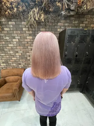 セミロング カラー ✨ハイトーン✨ダブル カラー✨シバサキのヘアスタイル