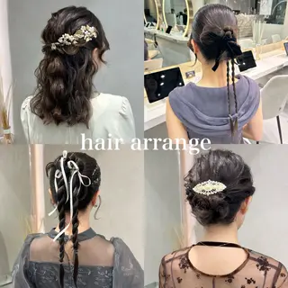ヘアアレンジ monaヘアアレンジ 🎀/お呼ばれのヘアスタイル