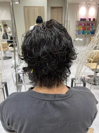 ミディアム パーマ メンズ Ken 縮毛矯正/韓国風ヘアのヘアスタイル