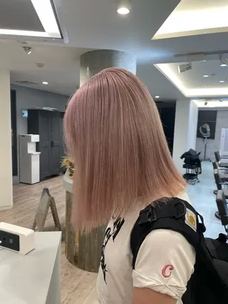 ミディアム ♡似合わせハイトーン ♡maiのヘアスタイル