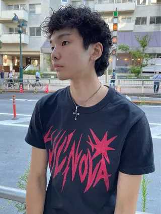 パーマ メンズ メンズカット パーマ[佐橋]のヘアスタイル