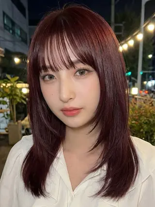 セミロング カラー 🌛ダブルカラー 🌜SAYAKAのヘアスタイル