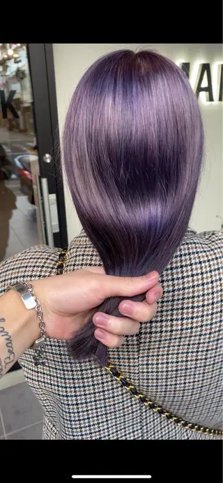 ミディアム sunc所属・梅田l大人韓国ヘア レイヤー×艶カラーのヘアスタイル