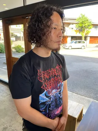 ミディアム パーマ メンズ メンズ🎱女性も歓迎 ✨🌵榊原崇文🌵のヘアスタイル