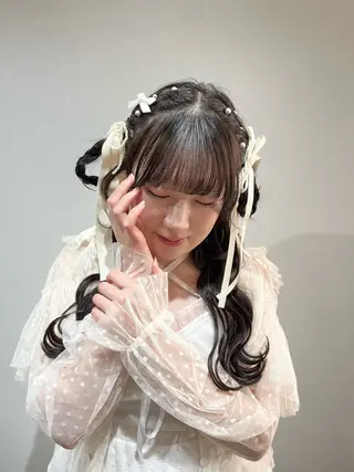 ロング ヘアアレンジ Noele hair atelier(ノエルヘアアトリエ)所属・北上ゆい/個性派/ ナチュラルアレンジのヘアスタイル