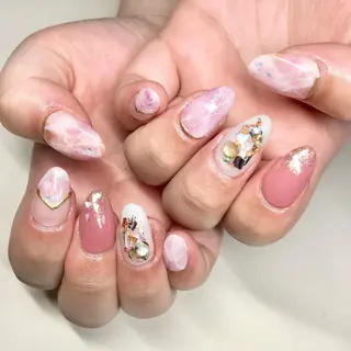 ロング ネイル マツエク・マツパ 福田 加奈のネイルデザイン