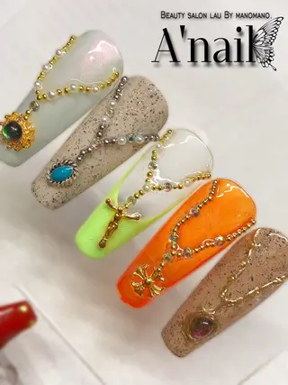 ネイル ﾗｳﾊﾞｲﾏﾉﾏﾉ✧ ARISSA🦋💜のネイルデザイン