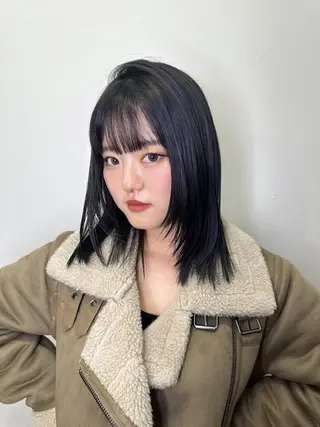 ミディアム カラー ワンホンヘア ケラチン/Kaitoのヘアスタイル