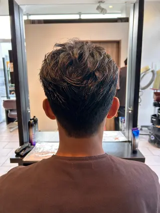 ショート パーマ メンズ EARTH大宮宮原店所属・ri kuのヘアスタイル