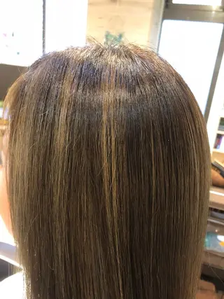 セミロング カラー 青野 文香のヘアスタイル