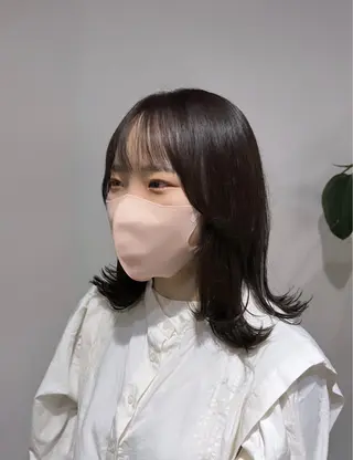 ミディアム カラー 石野 友唯のヘアスタイル