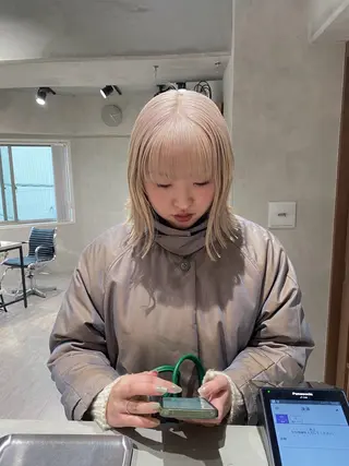 ショート カラー ダブルカラー ブリーチ/kaitoのヘアスタイル