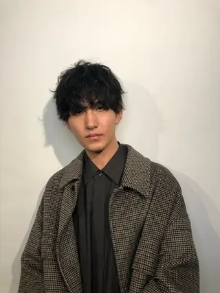 ショート パーマ メンズ become men's hair 名駅店所属・名駅/フェザーパーマ 韓国ヘア/森岡のヘアスタイル