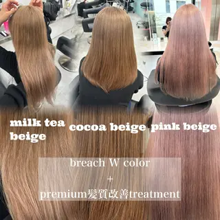 ロング 艶髪ハイトーンカラー 渋谷🎀ririkaのヘアスタイル