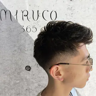 ショート パーマ メンズ MIRUCO by KURAKU所属・⭐️ハイトーンカラー ⭐️メンズパーマ達成のヘアスタイル