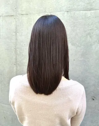 ミディアム レスピア銀座中央通り店所属・酸性ストレート/ 透明感カラー/中村利のヘアスタイル
