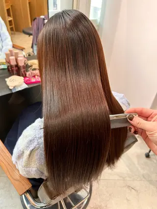 ロング カラー 🩵縮毛矯正  髪質 改善 美髪🩵のヘアスタイル