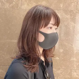 ロング カラー 顔骨格似合わせカット 乾陽菜のヘアスタイル